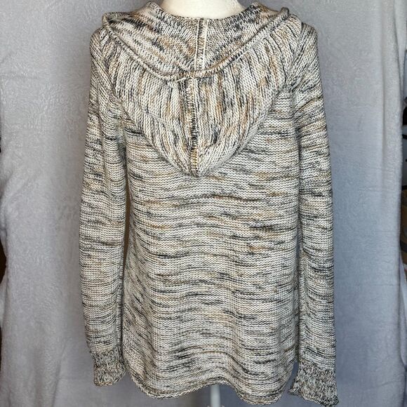 EDDIE BAUER Women's L Long Sleeve Hooded Pullover Sweater BOHO Kangaroo Pocket - Picture 5 of 16